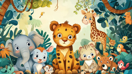 Versatile Cover Design Featuring Zoo Animals: Creative and Engaging