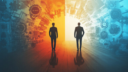 Fototapeta premium Change management facilitates transitions. Clear communication and support minimize disruption. 