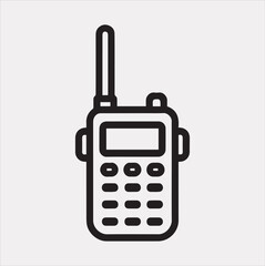 Walkie talkie Vector silhouette icon on a white background