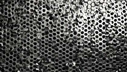 Obraz premium Abstract honeycomb pattern black and white