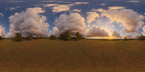 Fototapeta premium HDRI Marvelous Sky Landscape Equirectangular Panorama 45
