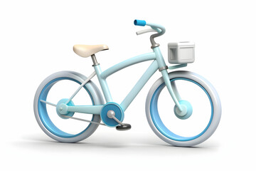 Fototapeta premium 3D Icon as Electric bicycle and fitness tracker concept as An electric bicycle paired with a fitness tracker symbolizing the integration of eco friendly transportation and health focused lifestyle ide