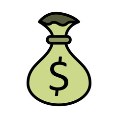 Money sack icon template