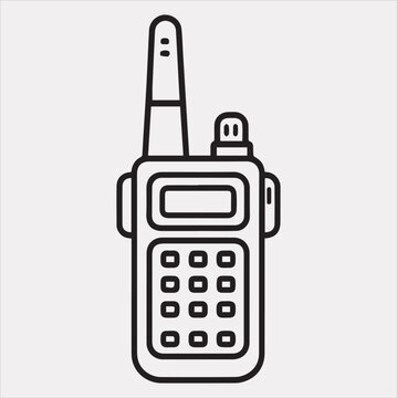 recommend clip art: Walkie-talkie Vector silhouette icon on a white background