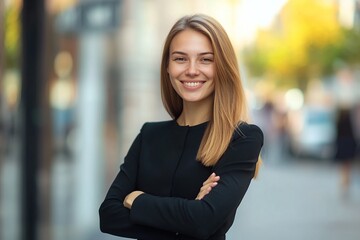Portrait of a successful business woman in suit