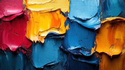 Abstract Oil Painting Closeup