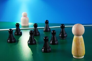 Isolated from the group feeling and belonging to a mass of average people. Cut off from society and anxiety and depression due to loneliness and abandonment