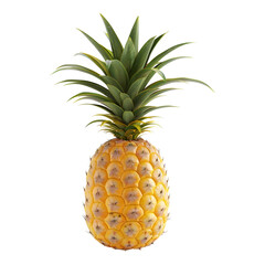 Fototapeta premium Pineapple fruit against transparent background 8K high detail