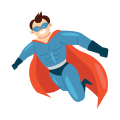 superhero man caped flying