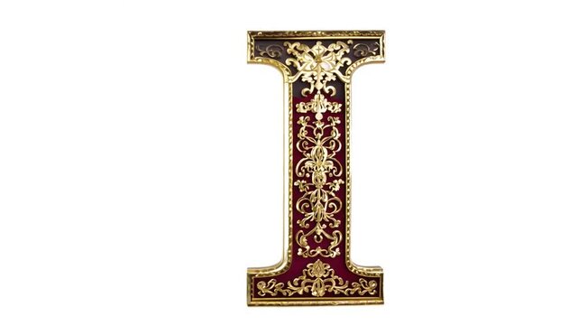 Decorative Letter I With Ornate Design and Rich Colors on Display Generative AI