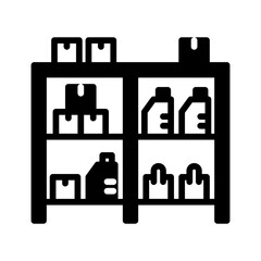 Vector solid black icon for  Storage area