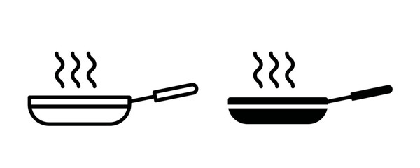 Cooking Frying Pan Icon Ideal for Culinary and Kitchen Use