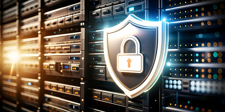 3D Icon as Social engineering icon and secure server concept as A social engineering icon paired with a secure server symbolizing the protection of server infrastructure against social engineering att