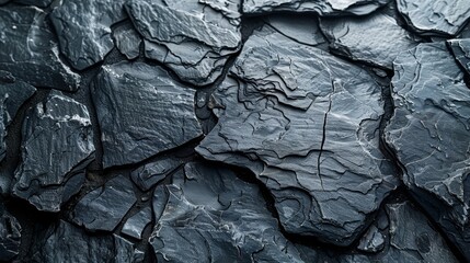 Dark Grey Slate Stone Texture Background