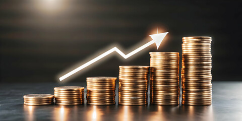 3D Icon as Tax assessment and financial growth icon concept as A tax assessment icon paired with a financial growth icon representing the impact of tax assessments on financial growth perfect for isol
