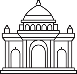 mosque line art vector