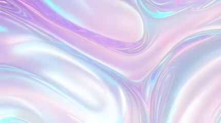 Fototapeta premium Holographic background seamless trendy iridescent light foil texture. Soft holographic pastel unicorn marble background pattern. Modern pearlescent blurry abstract swirl illustration. 