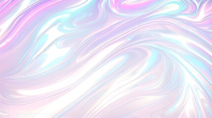 Fototapeta premium Holographic background seamless trendy iridescent light foil texture. Soft holographic pastel unicorn marble background pattern. Modern pearlescent blurry abstract swirl illustration. 