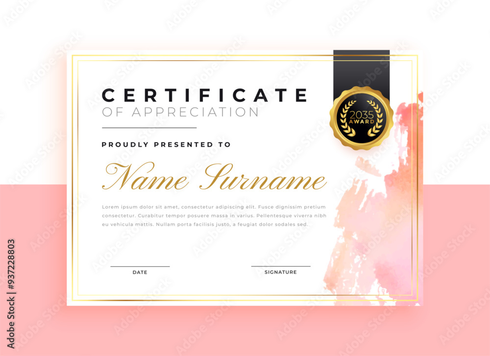 Sticker professional document of success template with grungy effect
