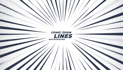 Obraz premium halftone style comic anime super lines expression white banner