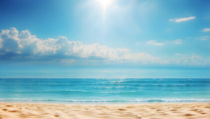 Bright blue sea, sunlight