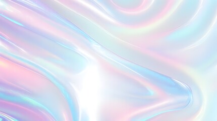 Obraz premium Holographic background seamless trendy iridescent light foil texture. Soft holographic pastel unicorn marble background pattern. Modern pearlescent blurry abstract swirl illustration. 