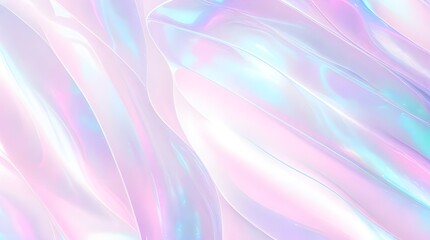Obraz premium Holographic background seamless trendy iridescent light foil texture. Soft holographic pastel unicorn marble background pattern. Modern pearlescent blurry abstract swirl illustration. 