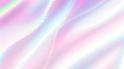 Obraz premium Holographic background seamless trendy iridescent light foil texture. Soft holographic pastel unicorn marble background pattern. Modern pearlescent blurry abstract swirl illustration. 