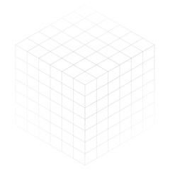 3d style geometric cubic grid lines mesh design