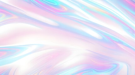 Obraz premium Holographic background seamless trendy iridescent light foil texture. Soft holographic pastel unicorn marble background pattern. Modern pearlescent blurry abstract swirl illustration. 