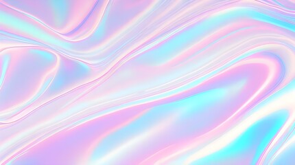 Holographic background seamless trendy iridescent light foil texture. Soft holographic pastel unicorn marble background pattern. Modern pearlescent blurry abstract swirl illustration.	
