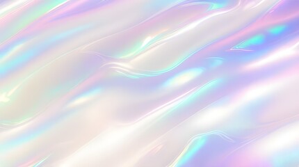 Holographic background seamless trendy iridescent light foil texture. Soft holographic pastel unicorn marble background pattern. Modern pearlescent blurry abstract swirl illustration.	
