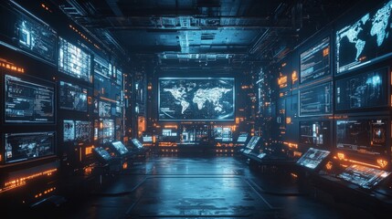 Futuristic Control Room.