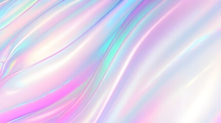 Obraz premium Holographic background seamless trendy iridescent light foil texture. Soft holographic pastel unicorn marble background pattern. Modern pearlescent blurry abstract swirl illustration. 