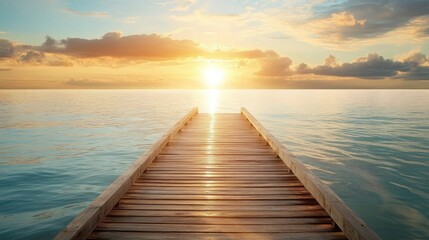 Fototapeta premium Sunset Over the Ocean