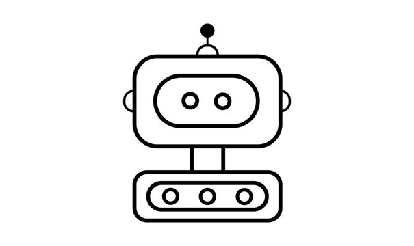 ai robot chat ivector icon design