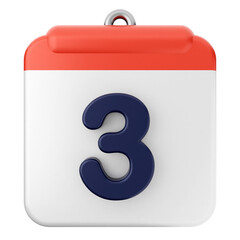 3d calendar icon