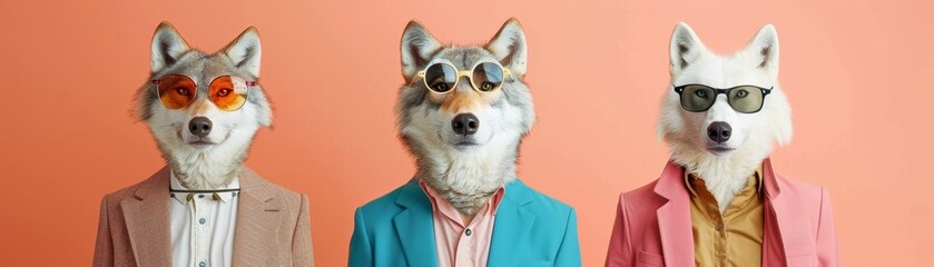 Wolf in Suit with Sunglasses