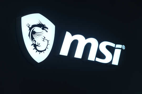 Wuhan,China-Oct.5th 2023: MSI (Micro-Star International) company brand logo