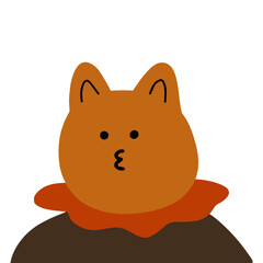 Adorable Cat Character in Turtleneck Vector | Cute Minimalist Design