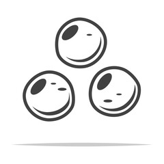 Fish balls outline icon transparent vector isolated