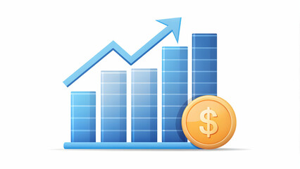 Photo Realistic as Tax assessment and financial growth icon concept as A tax assessment icon paired with a financial growth icon representing the impact of tax assessments on financial growth perfect 