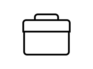 シンプルな救急箱アイコンF：角丸黒線