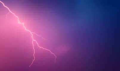 A stormy sky with a bright red lightning bolt. The sky is dark and ominous, and the lightning bolt is the only source of light. Scene is tense and foreboding
