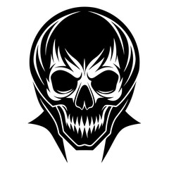 skull silhouette Black Vector