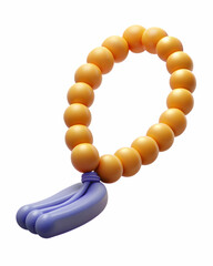 Obraz premium Simple flat vector illustration as Stretch band and meditation beads concept as A stretch band and meditation beads combining flexibility training with mindfulness ideal for clean and isolated vector 