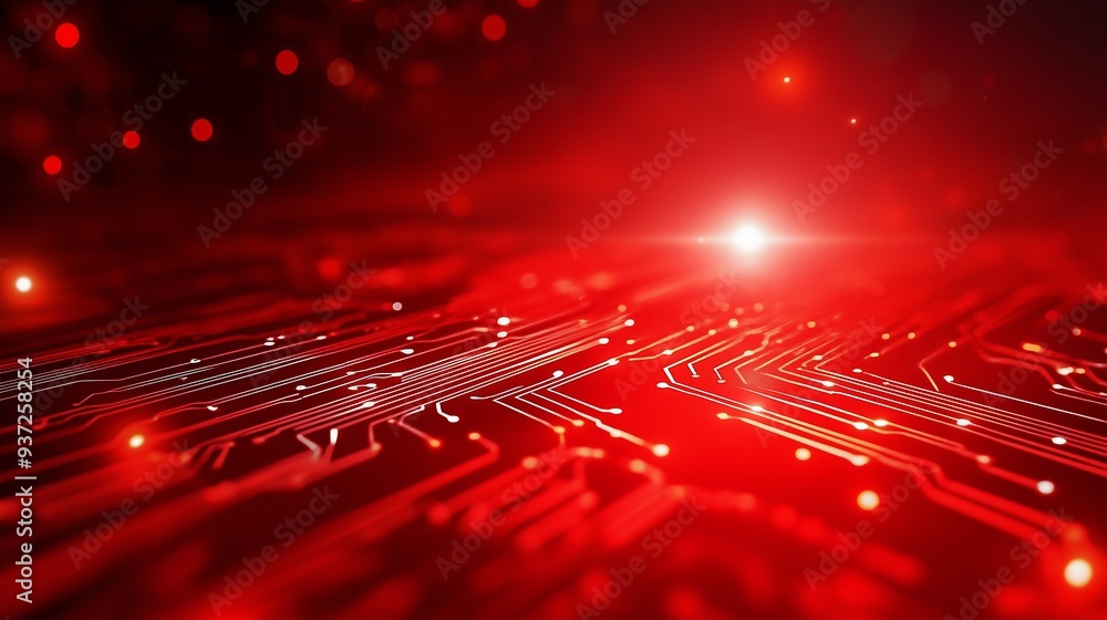 Poster abstract background with glowing red lines