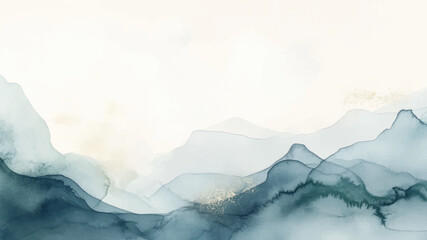 Abstract horizontal watercolor background. Hand drawn vector texture. Brush stroked painting pastel color watercolour