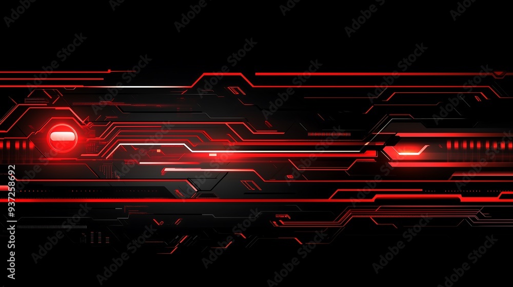 Poster abstract background with glowing red lines