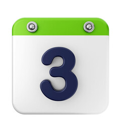 3d calendar icon